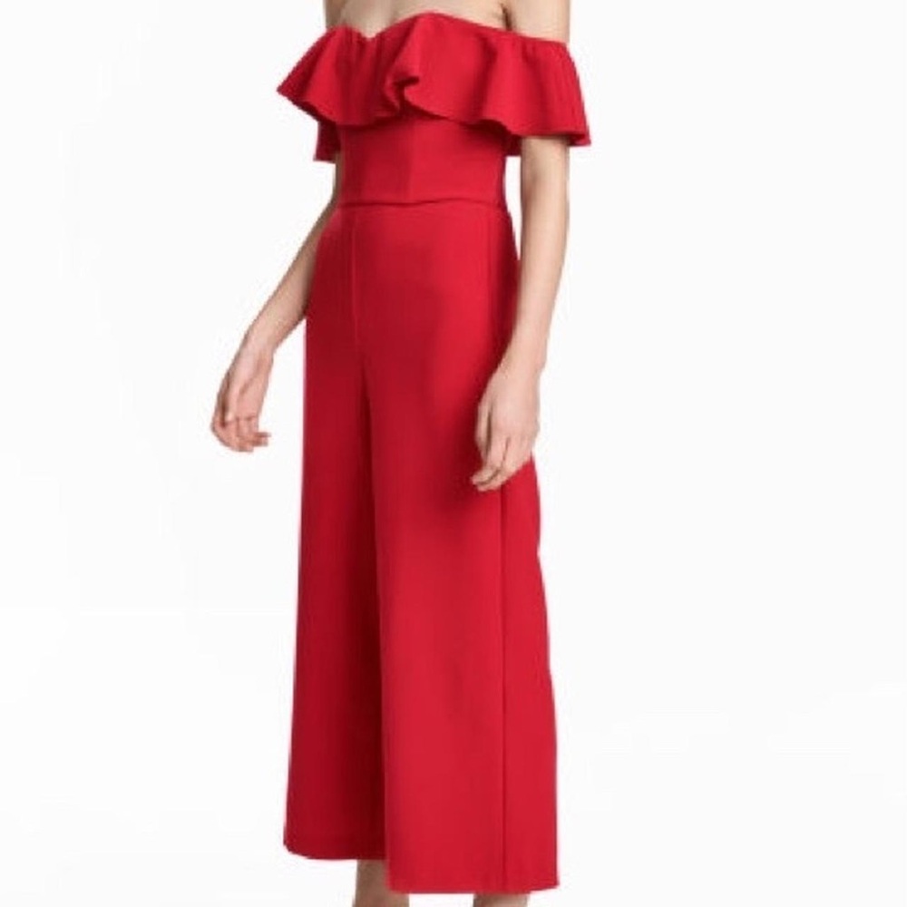 H&M Bold Red Jumpsuit